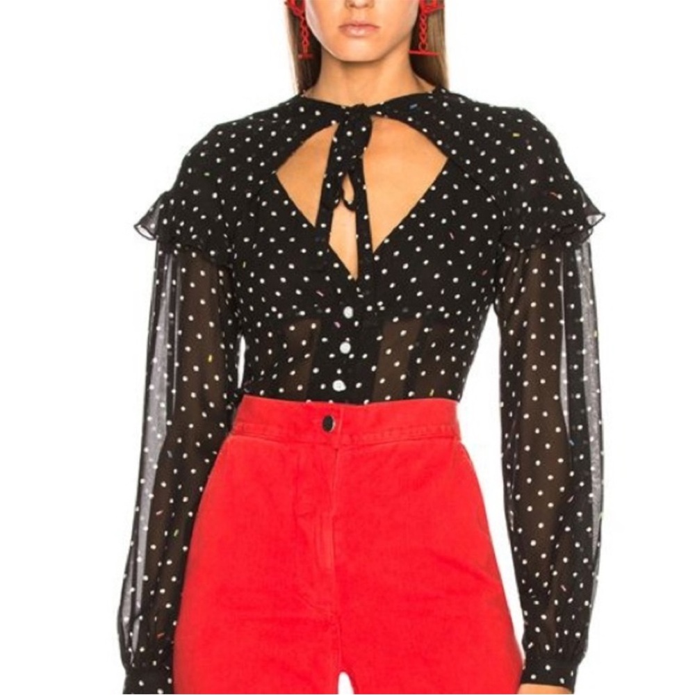 Sandy Liang Polka Dot Top